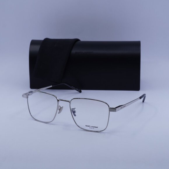 Saint Laurent SL528 005 Square Eyeglasses 54mm – Silver - Picture 7 of 10